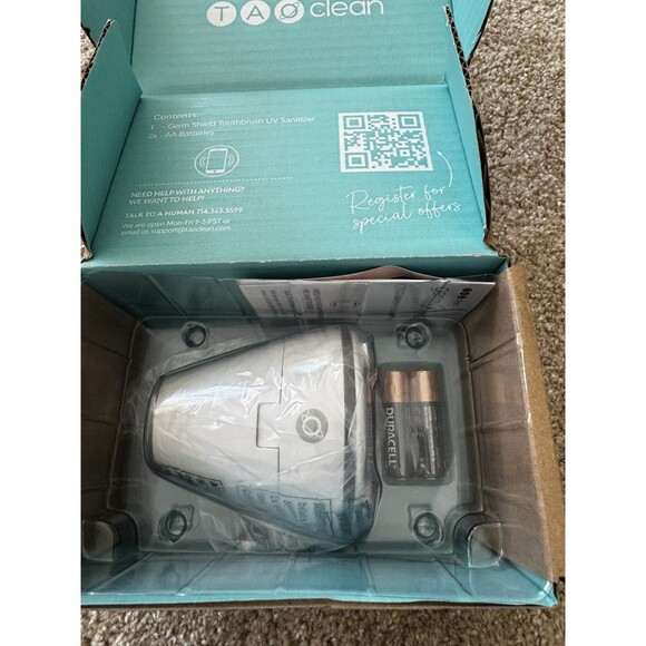 NIB TAO Clean Germ Shield UV Toothbrush Sanitizer SUPER NOVA White UV-C Steriliz - Picture 2 of 3